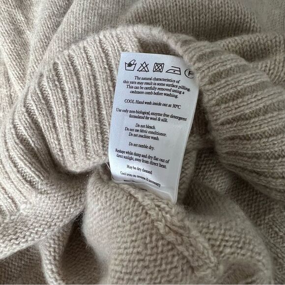 Pure Collection 100% Cashmere Turtleneck Sweater - Fair Isle (Sz 14/16) - Picture 12 of 12